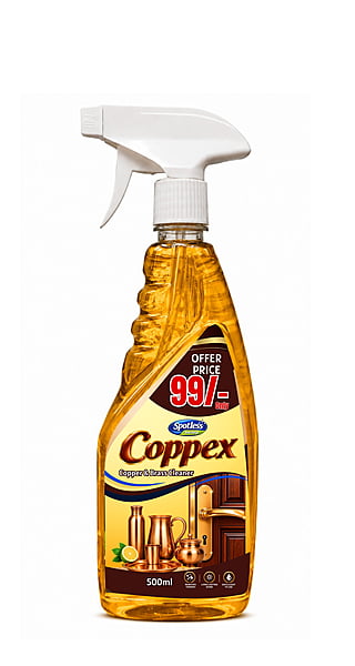 Coppex Brass & Copper Cleaner 500ml | Removes Tarnish, Stains & Restores Shine