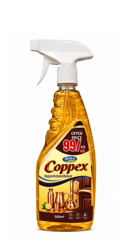 Coppex Brass & Copper Cleaner 500ml | Removes Tarnish, Stains & Restores Shine