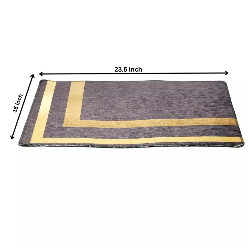 Gray Soft Rug Carpet Printed 23.5*15 inch