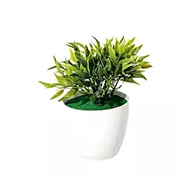 Artificial Potted Plant with Green Leaves