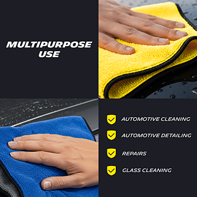 500 GSM 40X40 cms 4 pcs (2 blue & 2 yellow)