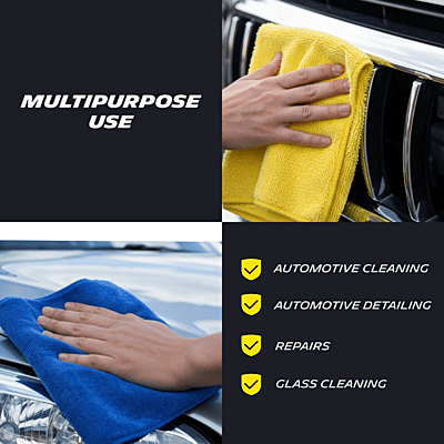 350 GSM 40x40 cms 3 pcs (2 Blue & 1 yellow)