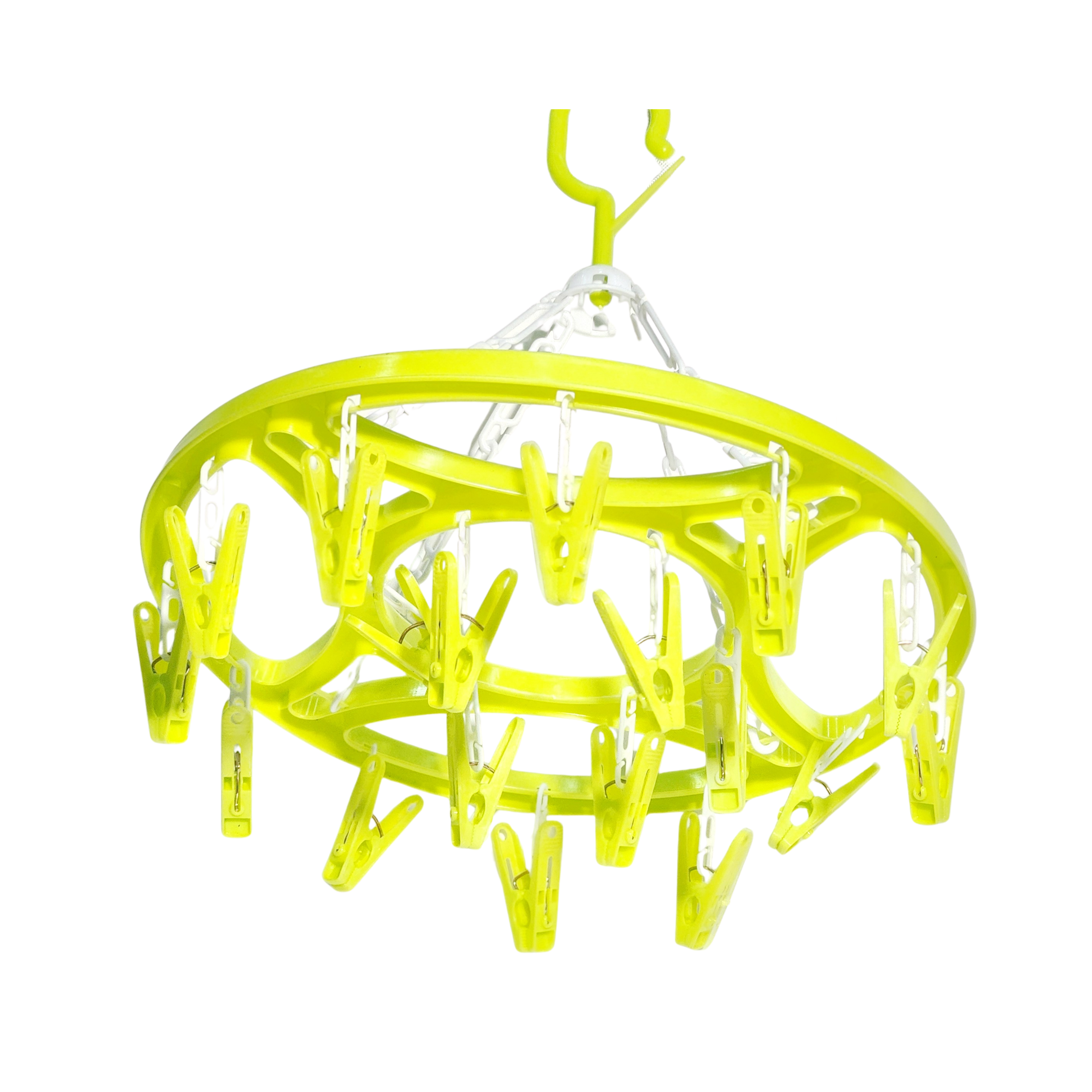 Plastic Cloth Drying stand Hanger Round with 19 Clips
