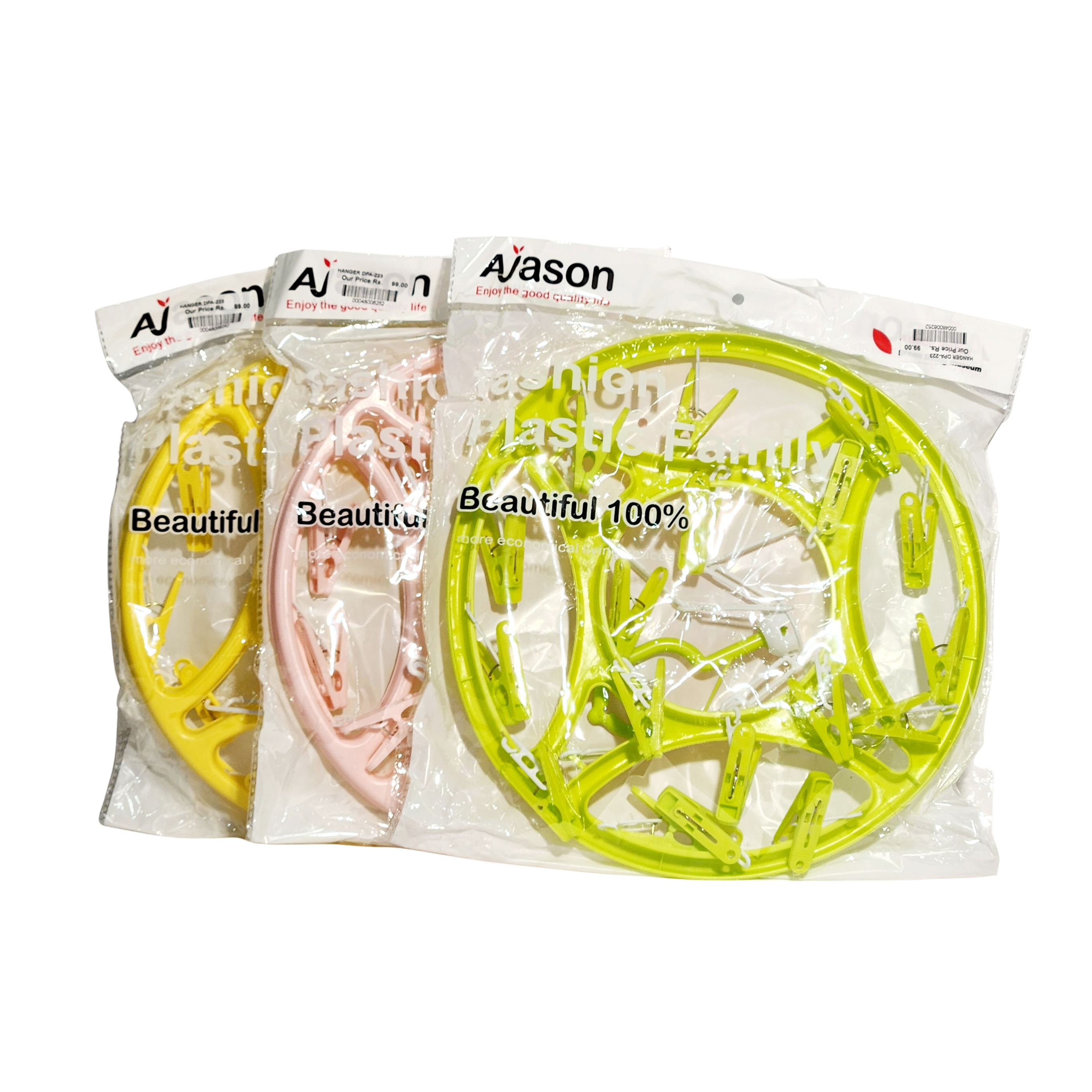 Plastic Cloth Drying stand Hanger Round with 19 Clips