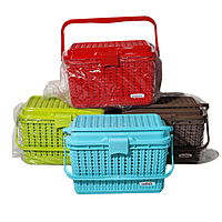 Plastic Marriot Utility Basket with Handle Multicolored