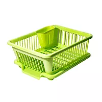 3 in 1 Large Durable Plastic Kitchen Sink Dish Rack Drying Tray