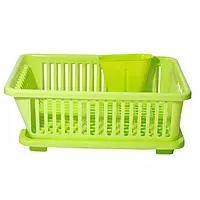 3 in 1 Large Durable Plastic Kitchen Sink Dish Rack Drying Tray