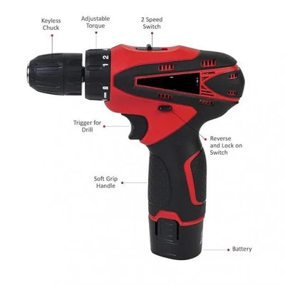 Cordless Drill Machine | Variable Speed Trigger Switch (Without Bit)