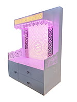 Elegant 3D Corian Om Mandir With Drawer