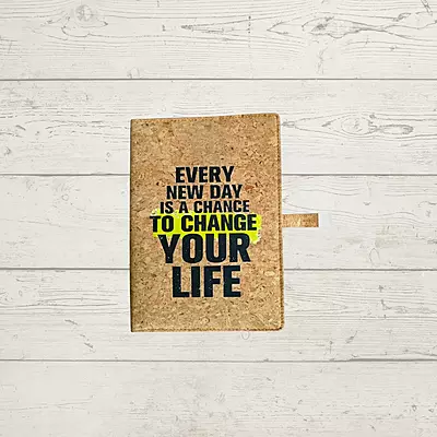 cork power bank diary with 5000mAh built-in charger