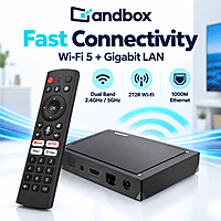 RT-X2 4GB/32GB Android TV 14 Box with Wi-Fi 6 and Bluetooth Voice Remote