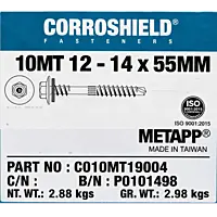 2 inch-Corroshield SS Self-Tapping Hex Screw – (12-14×45 mm)