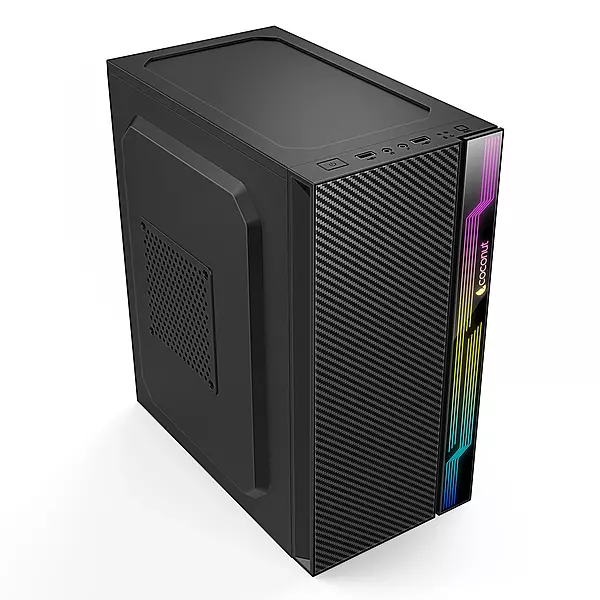 Coconut COSMIC White Micro ATX Cabinet with SM45 PSU & RGB