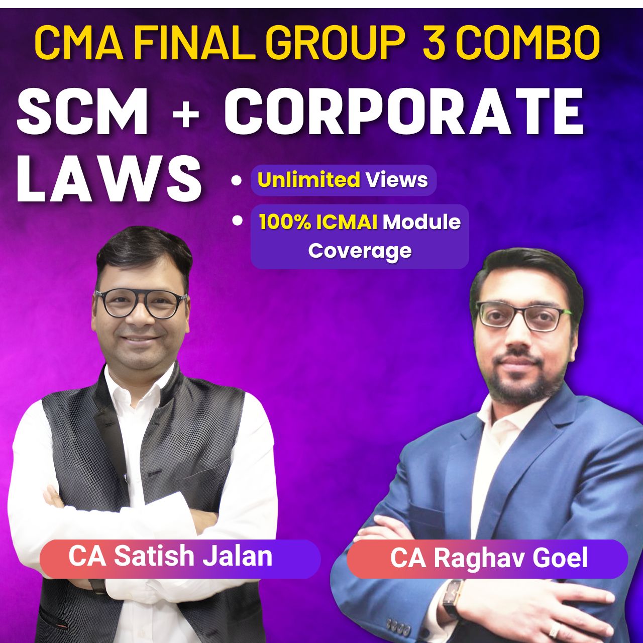 CMA Final Combo SCM + Corporate Law By CA Satish Jalan & CA Raghav Goel