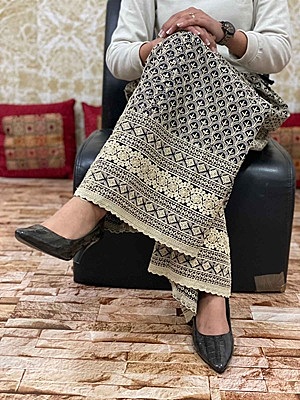 Cotton Chikan Mastani - Beige