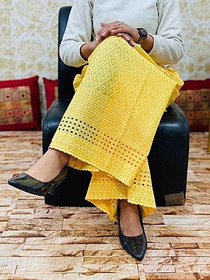 Cotton Chikan Mastani - Yellow