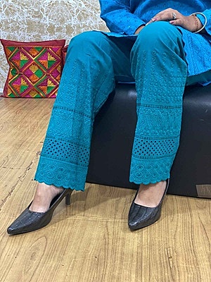 Cotton Chikan Palazzo - Rama