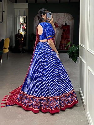 Cotton Festive Fusion Lehenga Catalogue 4-RoyalBlue-2