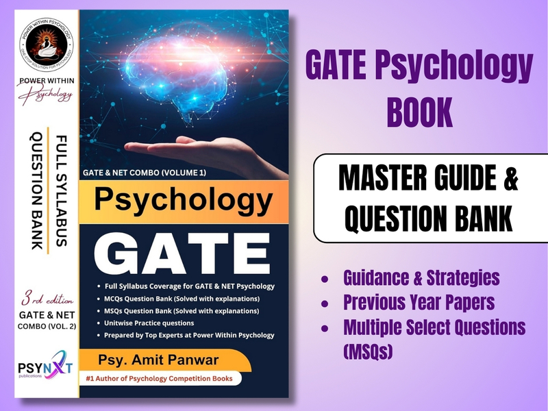 GATE Psychology 2025 Question Bank & Master Guide - Includes Previous Year Papers & MSQs GATE Psychology 2025 Question Bank & Master Guide - Includes Previous Year Papers & MSQs