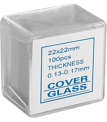 Cover Glasses or Cover Slips Thickness 0.13 to 0.17mm