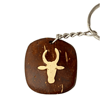 Coconut Shell Key Chain