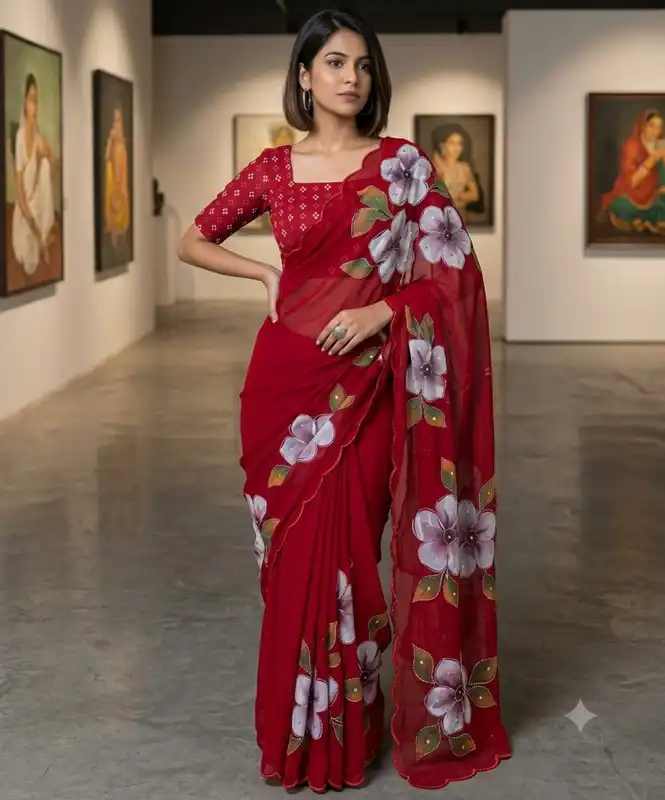 Flora Soft Weightless Chiffon Saree