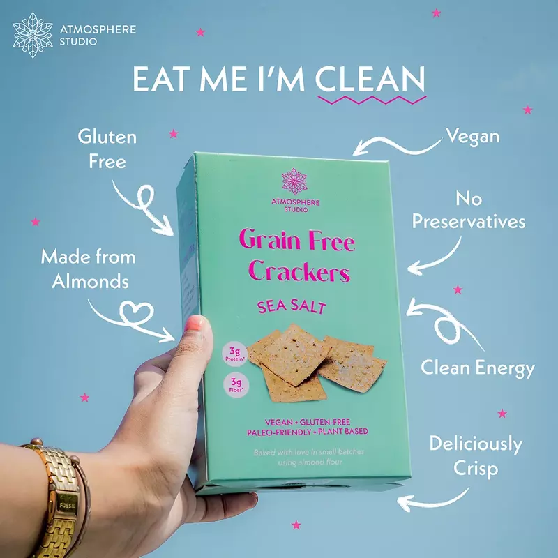 Sea Salt Grain Free Crackers - Atmosphere