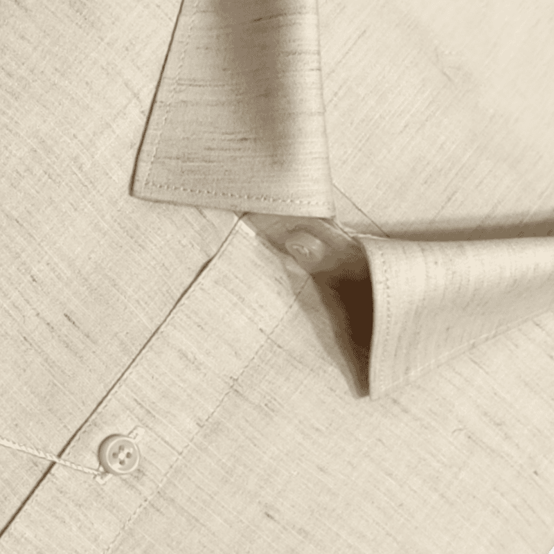 Cream Self Design Shirt