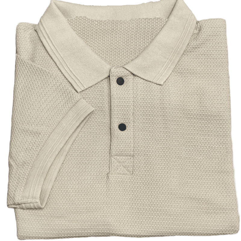 Cream Self Design Tshirt