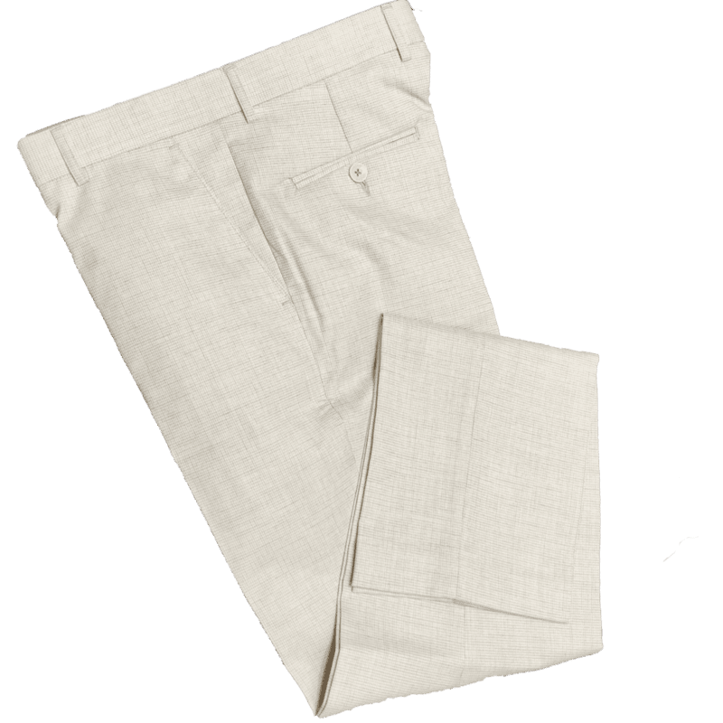 CREAM SELF DESIGN PANT
