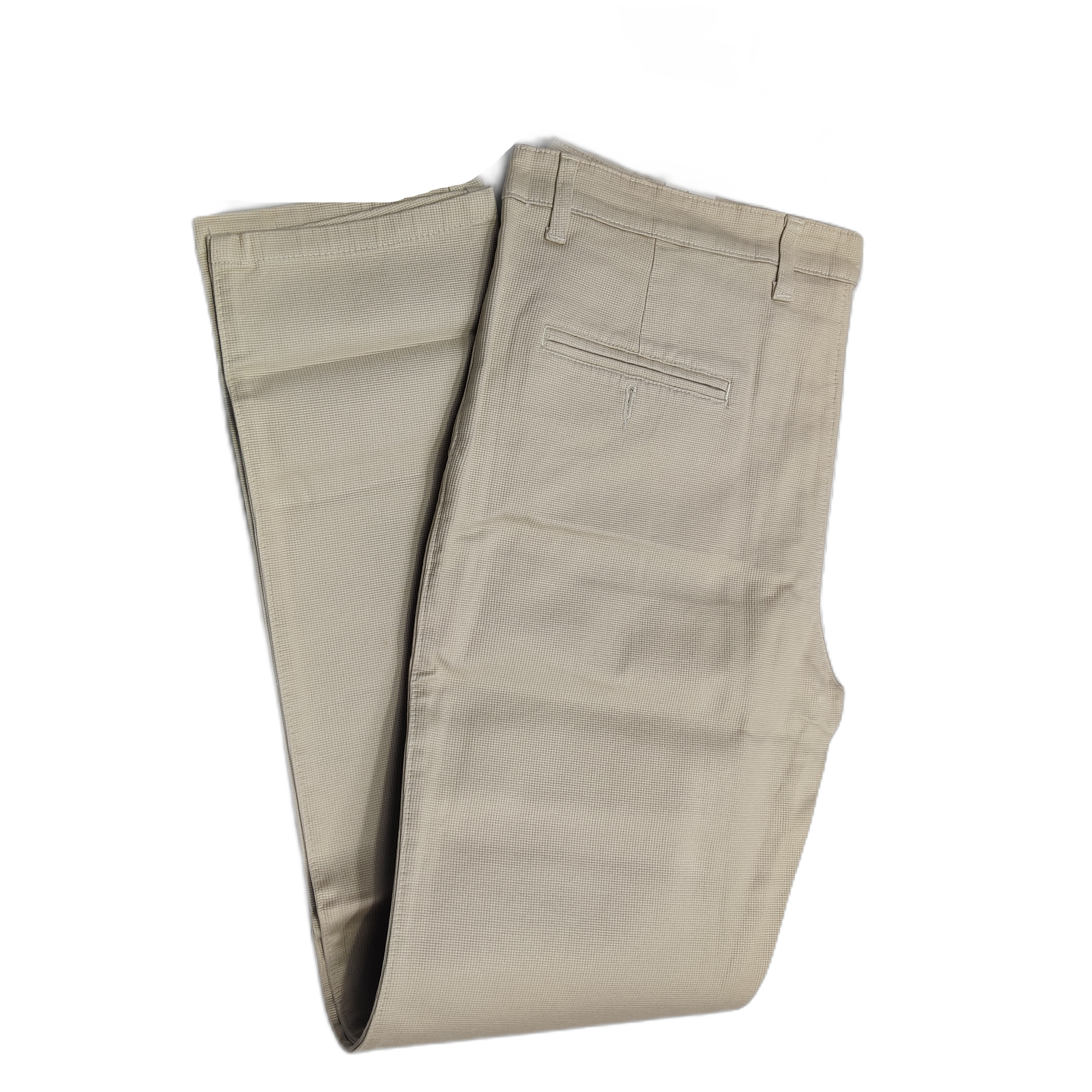 Cream Self Design Pant