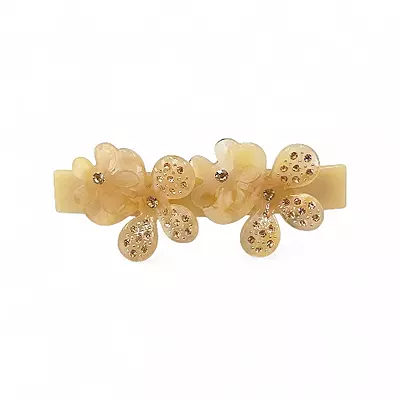Elegant Creamy Ivory Floral Hair Barrette Clip