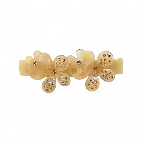 Elegant Creamy Ivory Floral Hair Barrette Clip