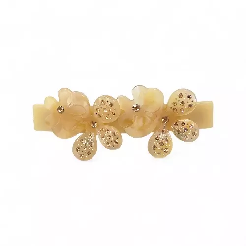 Elegant Creamy Ivory Floral Hair Barrette Clip