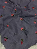 Crinkle Cotton With Flowers