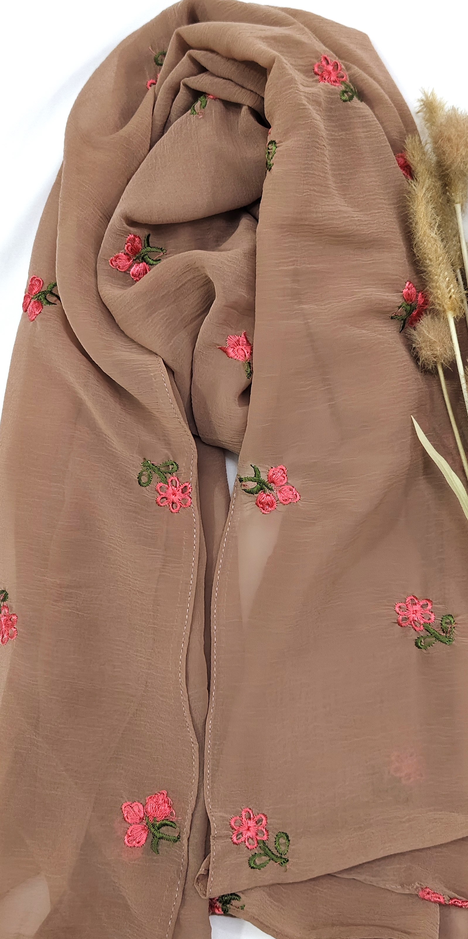 Crinkle Cotton With Flowers