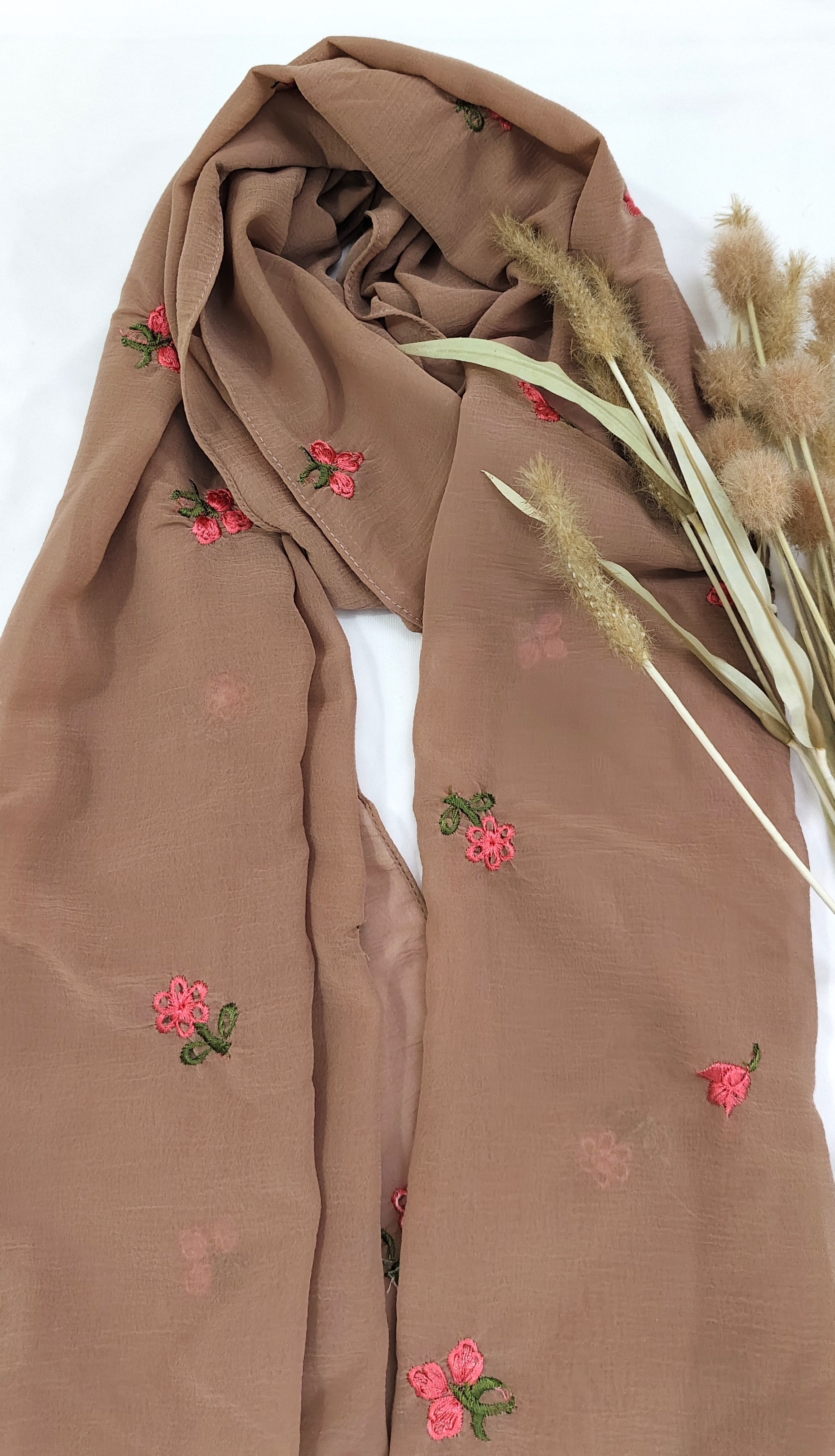 Crinkle Cotton With Flowers