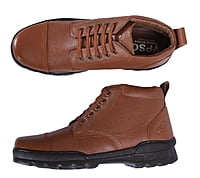 VPSC Pure Leather Ankle Police Boot with Zip Boots For Men  (Model- THAR))