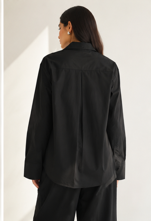 Cross Pattern Collar Shirt