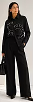 Cross Pattern Collar Shirt