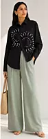 Cross Pattern Collar Shirt