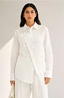 Cross Pattern Collar Shirt