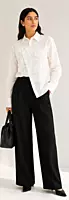 Cross Pattern Collar Shirt