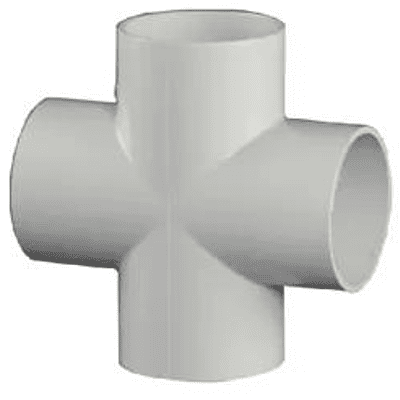 Cross Tee, 110 mm, 4" Inch, Agriculture PVC Fittings
