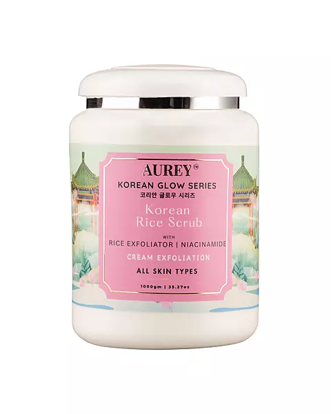 Aurey Korean Rice Scrub With Rice Exfoliator & Niacinamide 1Kg