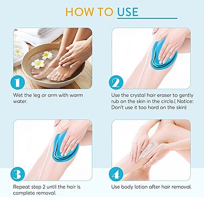 Painless Crystal Hair Eraser for Women and Men Pack of 2 Painless Crystal Hair Eraser for Women and Men Pack of 2