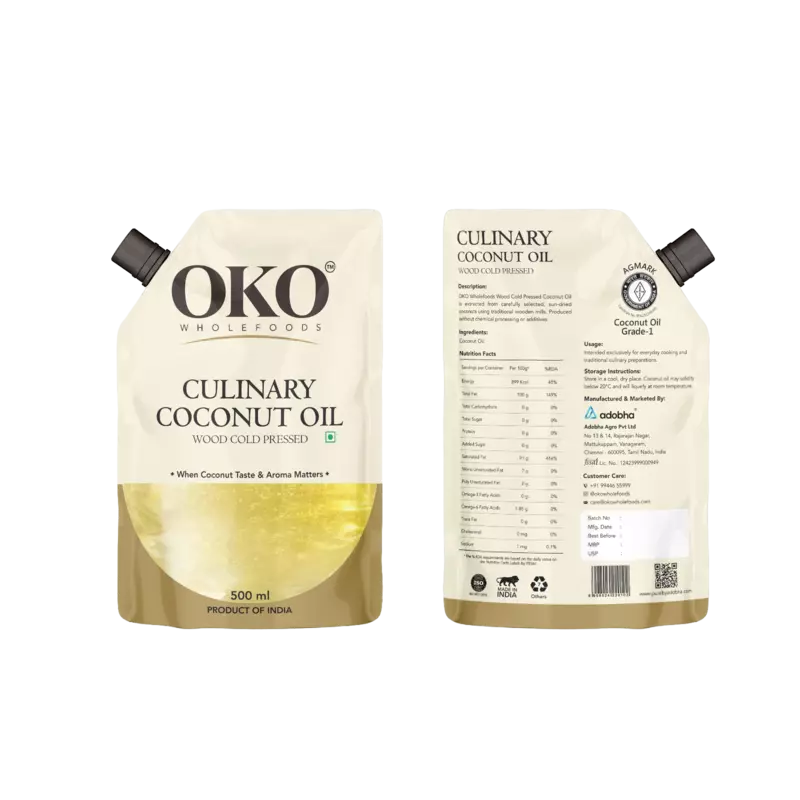 Culinary Wood Cold Pressed Coconut Oil – 500 ml