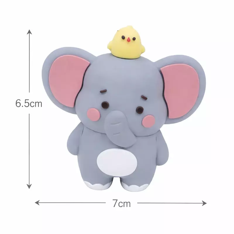 Cute Animal Cake Toy Topper Set – Elephant