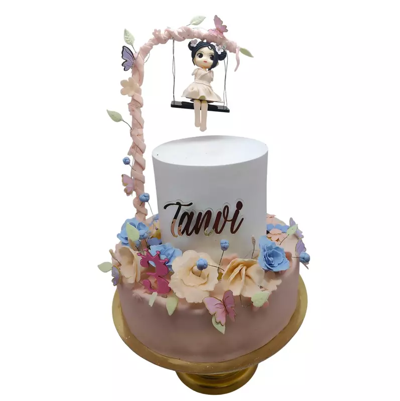 Cute Girl Swing Cake