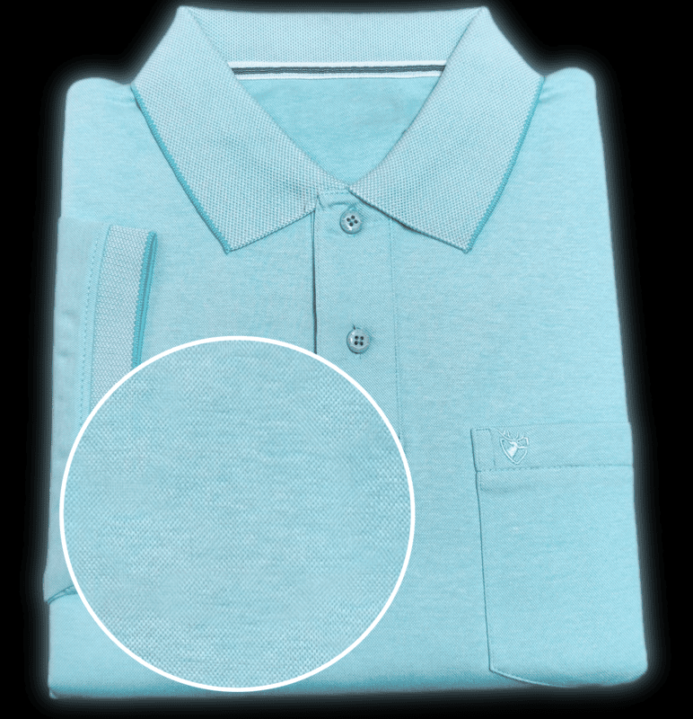 Cyan Self Design Tshirt
